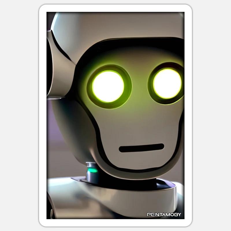 Robot Future Technology Science Android Sticker taille S (10 x 10 cm)