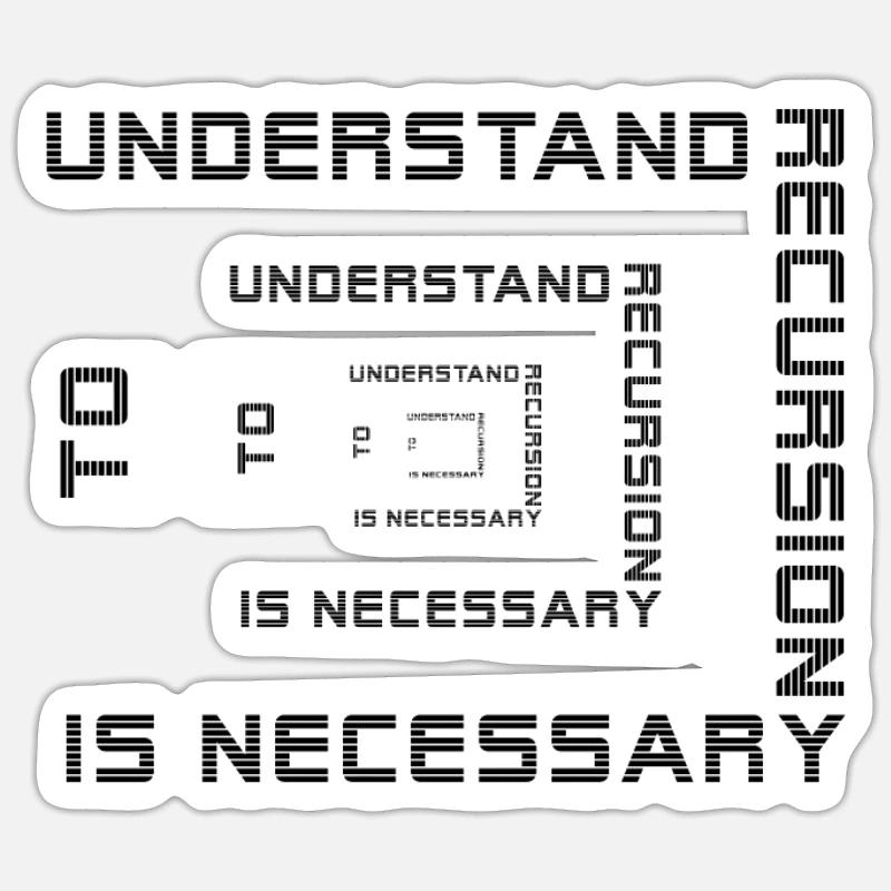 Recursion - multiple Sticker size S (10 x 10 cm)