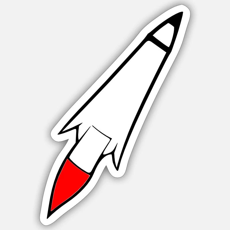 Vecteur de vol spatial spatial de fusée spatiale Sticker taille S (10 x 10 cm)