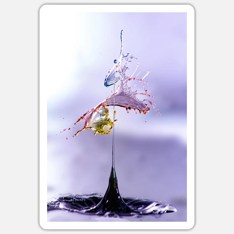 splash 04 - Sticker Größe S (10 x 10 cm) - Mattweiß