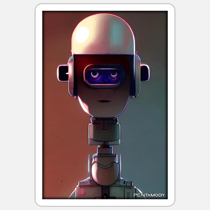 Robot Future Technology Science Android Sticker taille S (10 x 10 cm)