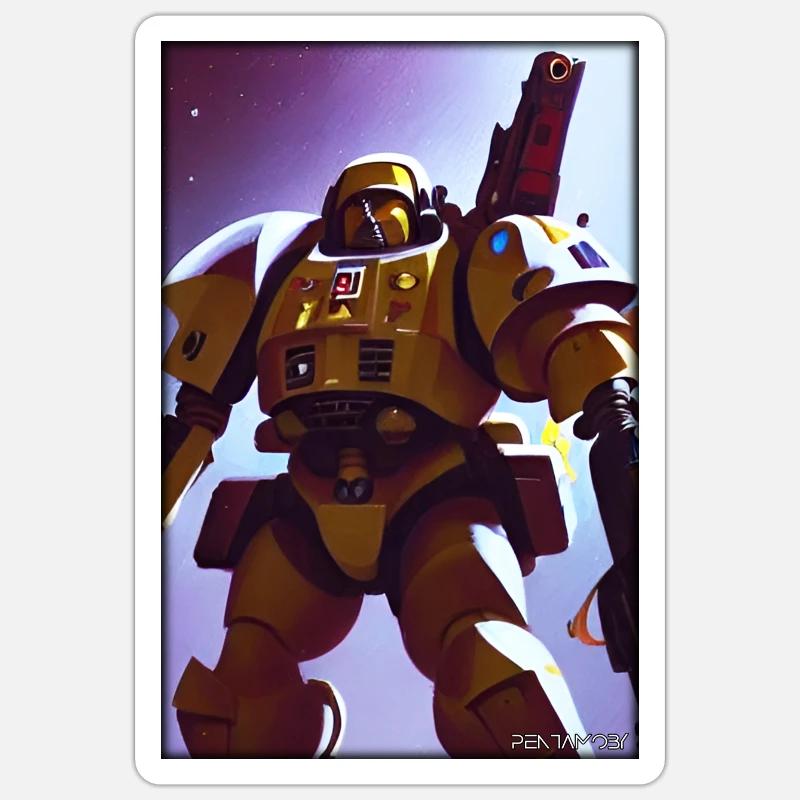 Kampfbot Robot Super Soldier Machine Warrior Sticker size S (10 x 10 cm)