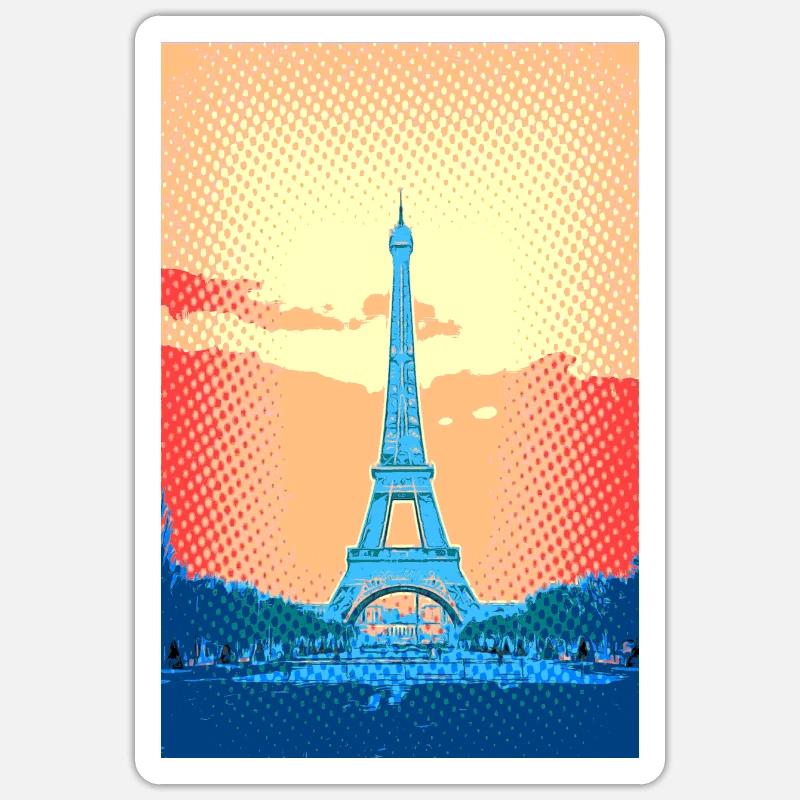 Paris Eiffel Tower - Sticker size S (10 x 10 cm) - white matte