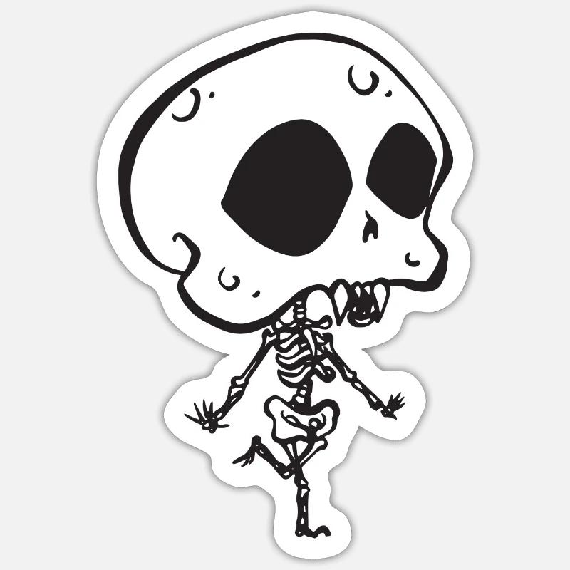 Vampire Skeleton - Sticker size S (10 x 10 cm) - white matte