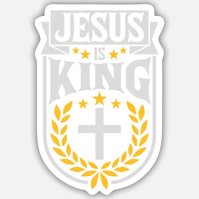 jesus is king quote Sticker size S (10 x 10 cm)