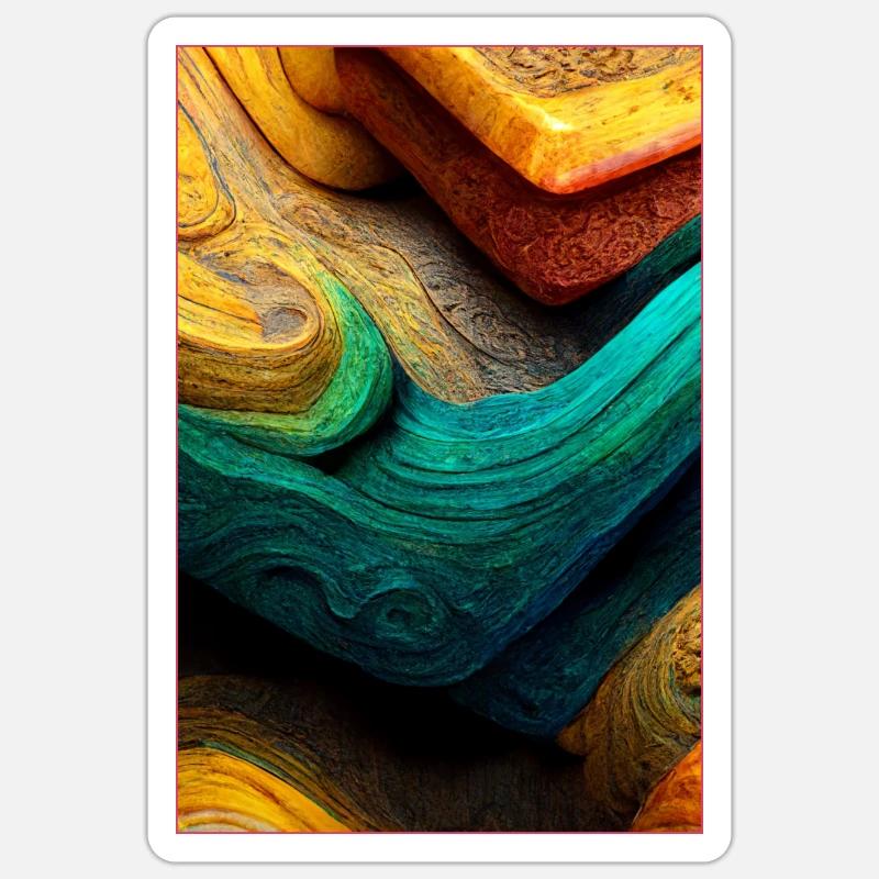 Abstract 3D Surface Background Sticker Größe S (10 x 10 cm)