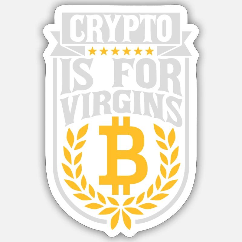 crypto is for virgins Sticker Größe S (10 x 10 cm)