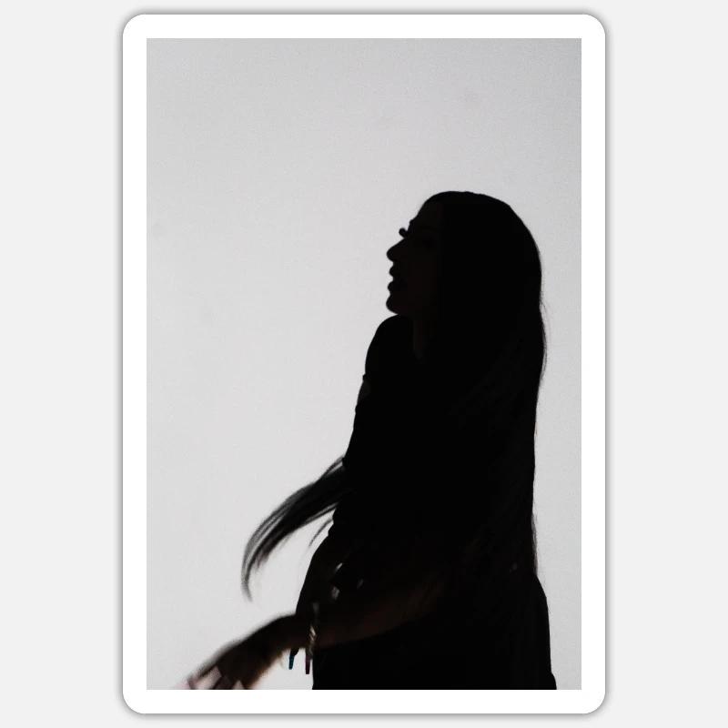 DARKSKIN - Sticker size S (10 x 10 cm) - white matte