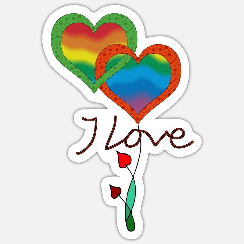 Cœur - Sticker taille S (10 x 10 cm) - blanc mat