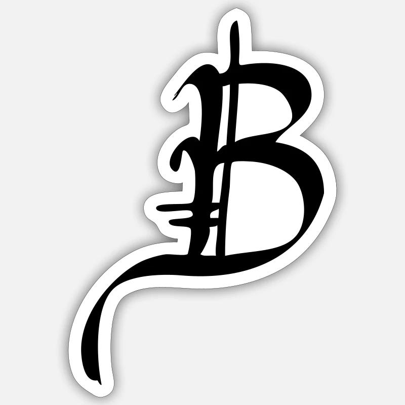 B - Sticker taille S (10 x 10 cm) - blanc mat