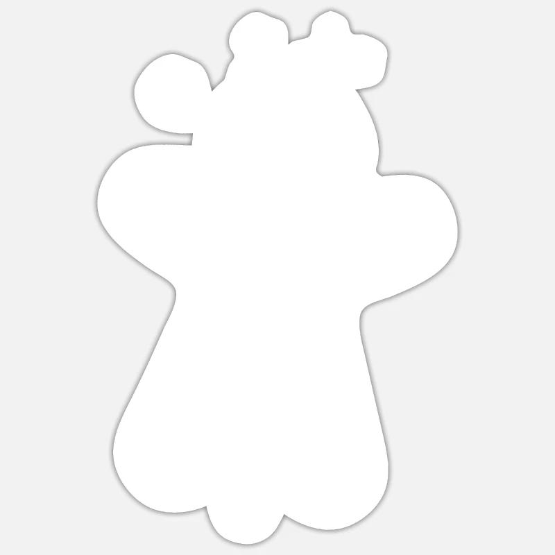Gingerbread Man Noël - Sticker taille S (10 x 10 cm) - blanc mat