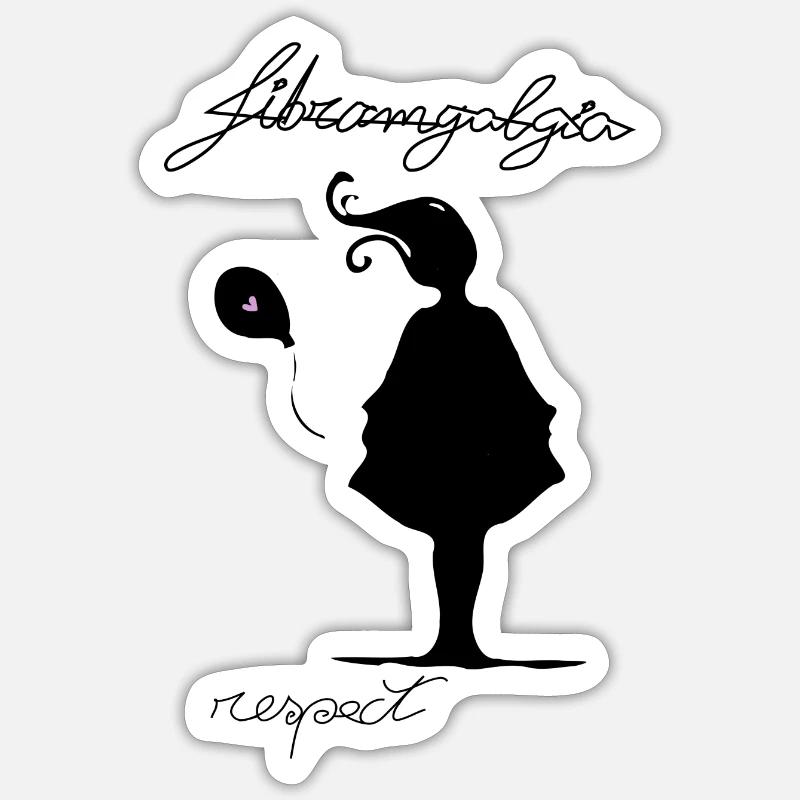 fibromyalgie Sticker taille S (10 x 10 cm)