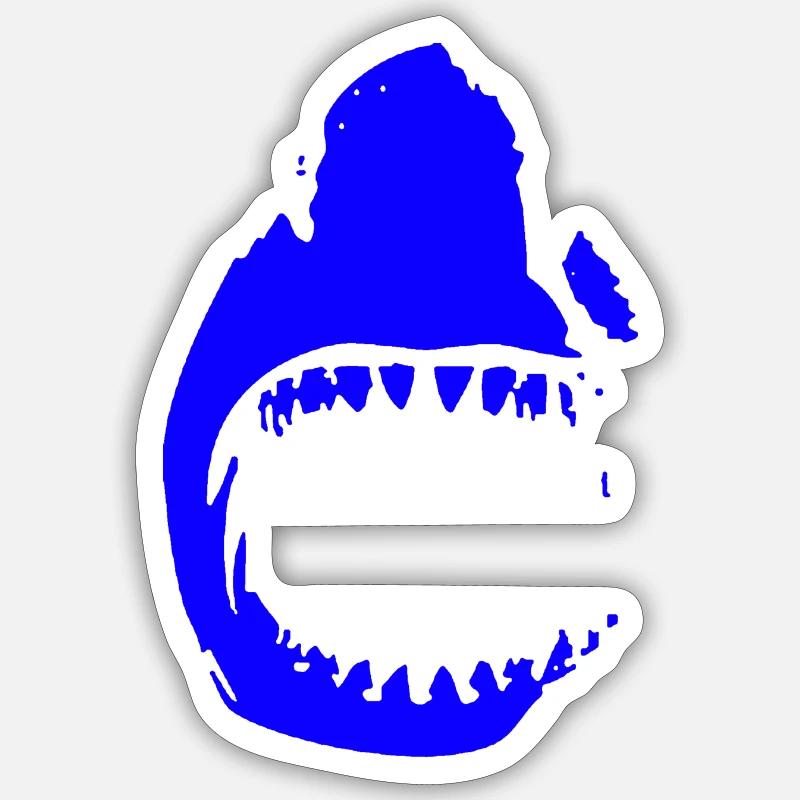 Coachl bleushark - Sticker taille S (10 x 10 cm) - blanc mat