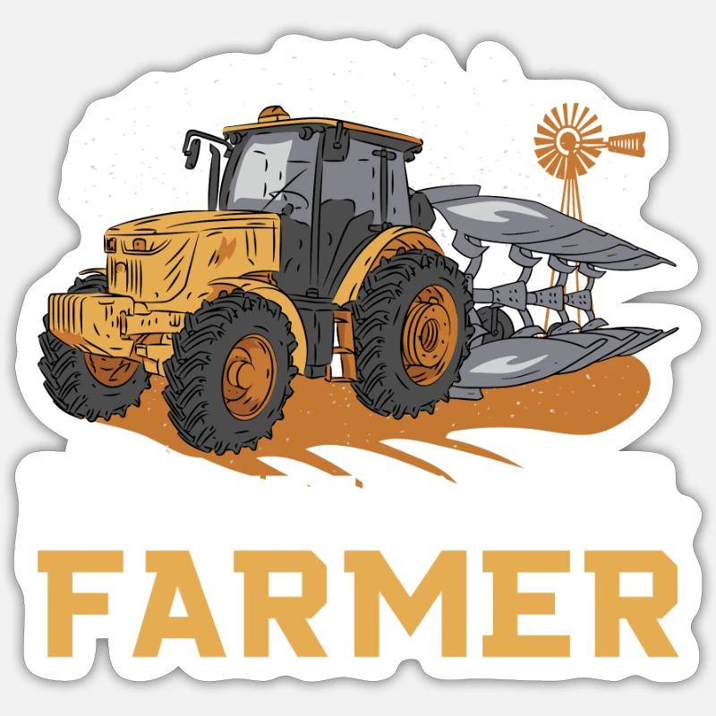 Plowfessional Farmer Sticker size S (10 x 10 cm)