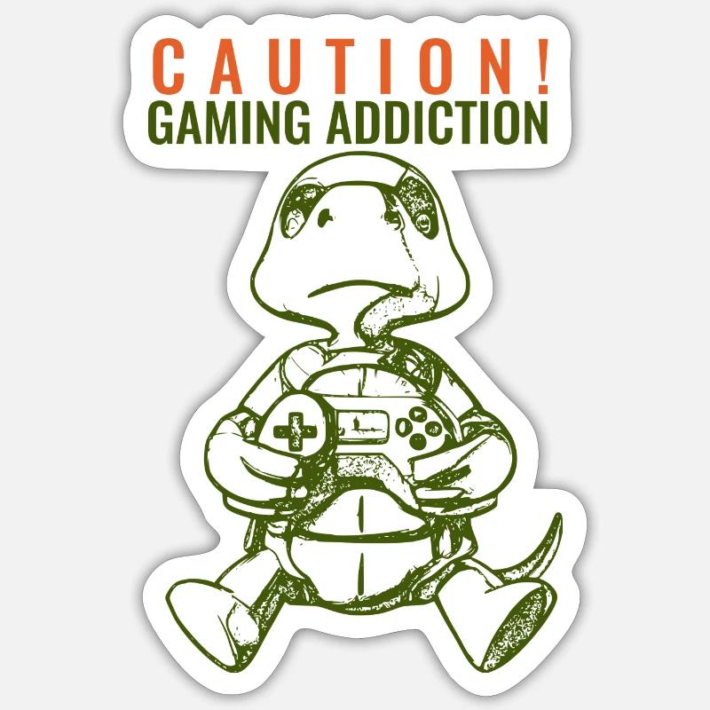 Turtle playing Sticker size S (10 x 10 cm)