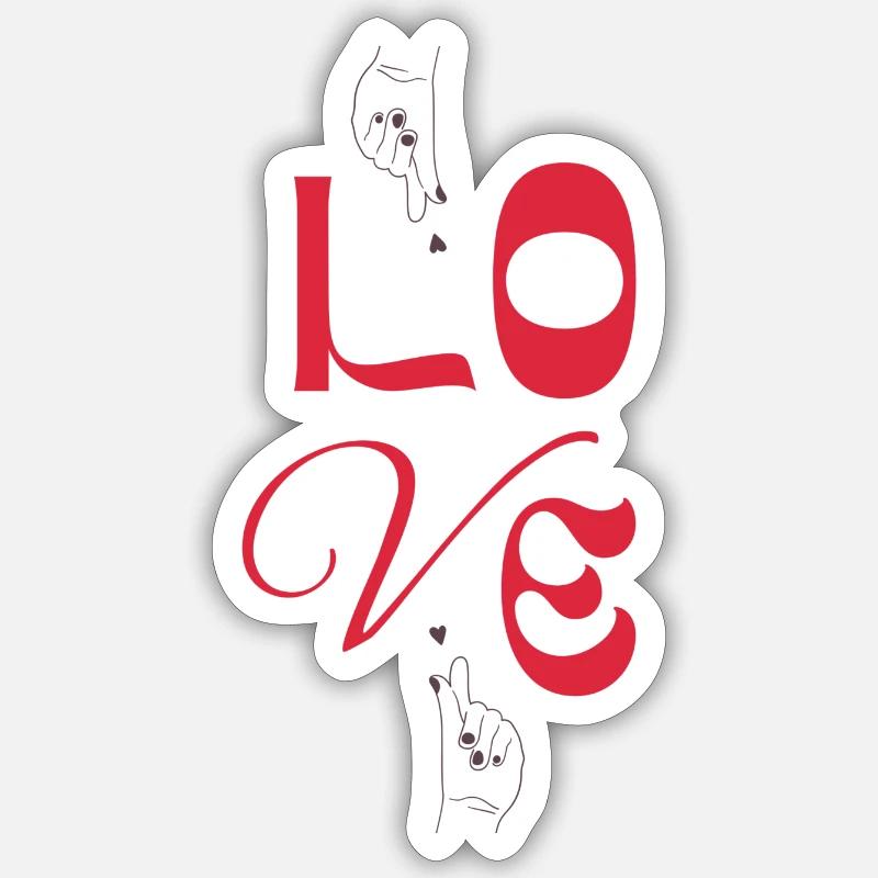 LoveDesign - Sticker Größe S (10 x 10 cm) - Mattweiß