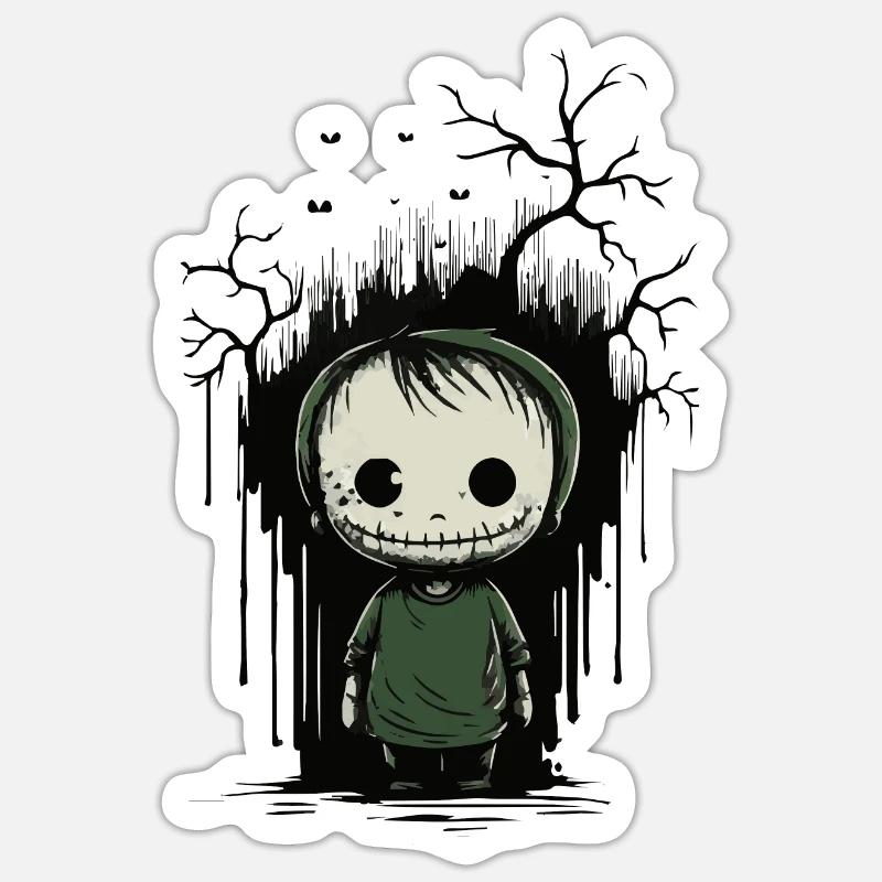 Zombaby cadeau - Sticker taille S (10 x 10 cm) - blanc mat