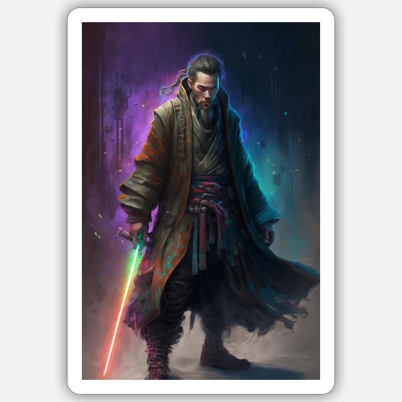 Lichtschwert - Sticker Größe S (10 x 10 cm) - Mattweiß