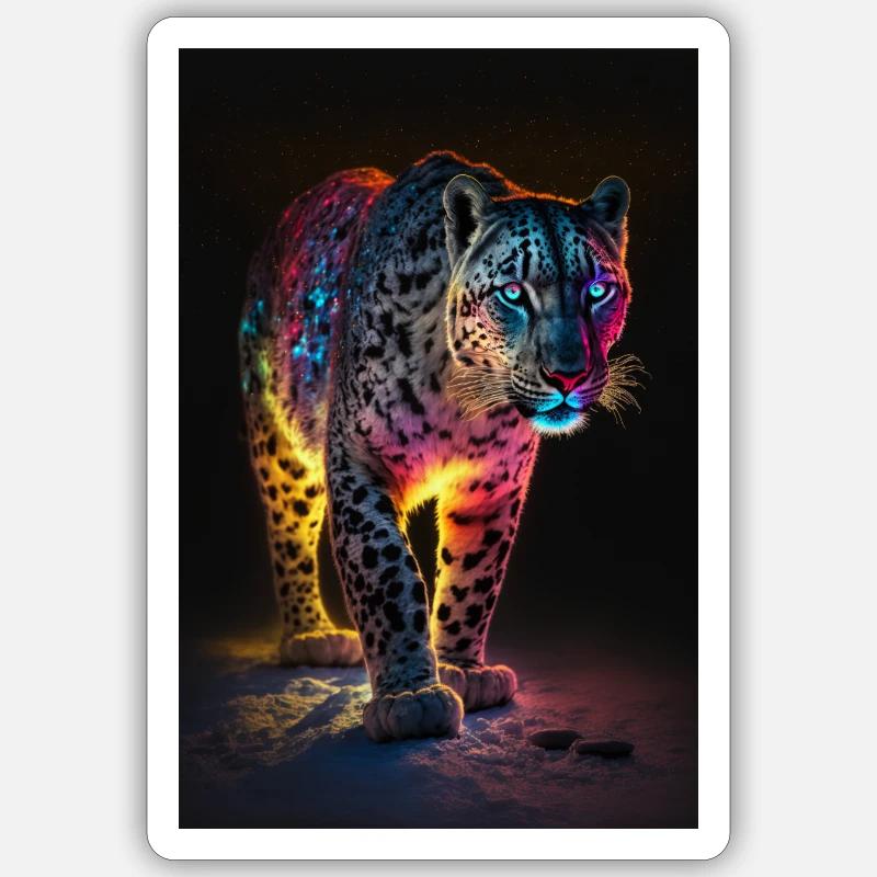 Leopard - Sticker size S (10 x 10 cm) - white matte