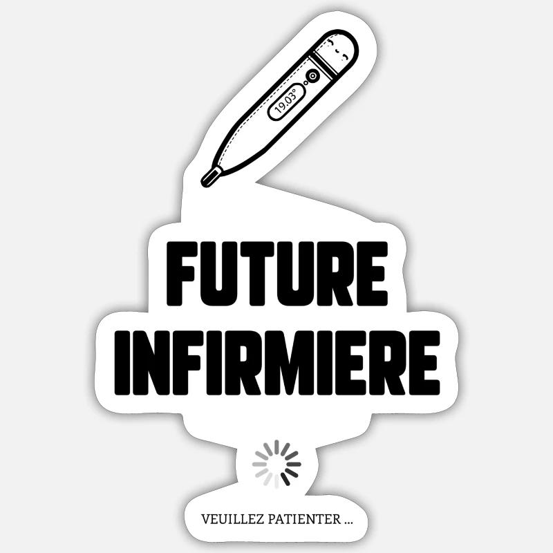 Futur infirmière Sticker taille S (10 x 10 cm)