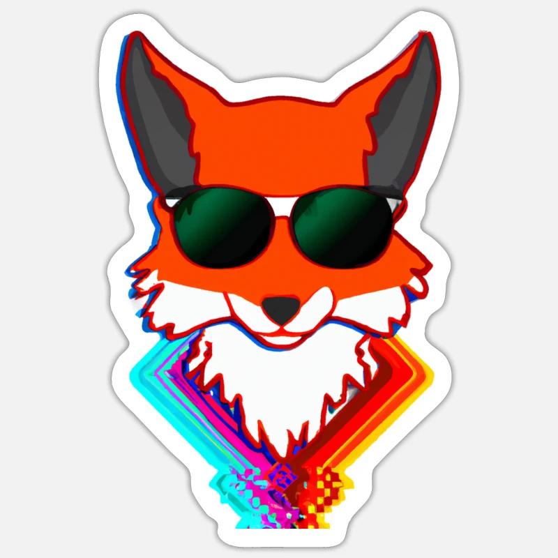 Cool Fox Sticker Größe S (10 x 10 cm)