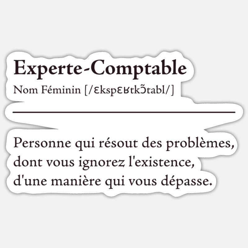 Experte Comptable Definition Sticker taille S (10 x 10 cm)
