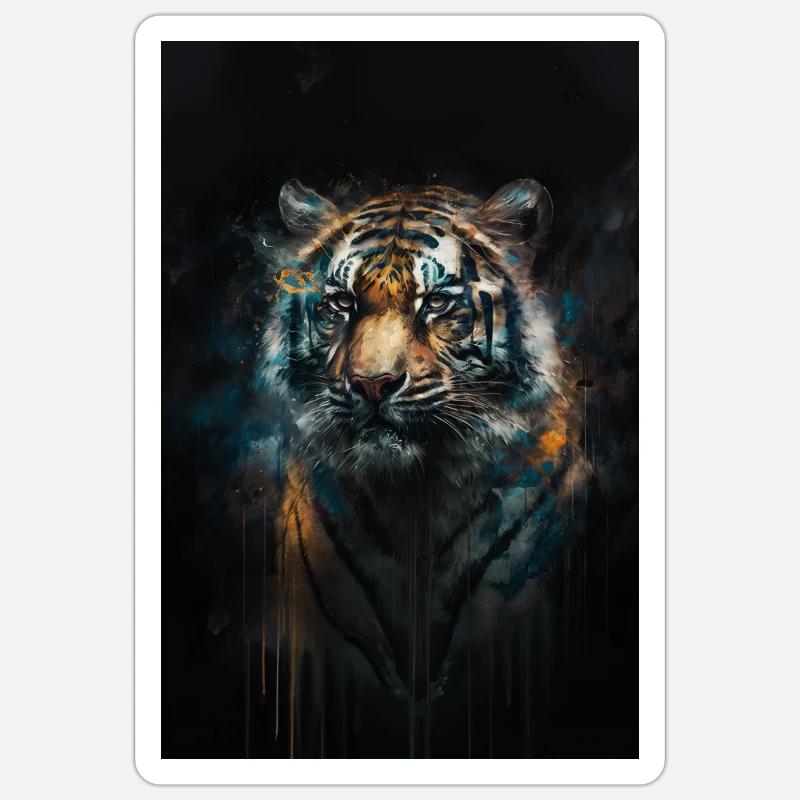 Tiger Sticker Größe S (10 x 10 cm)