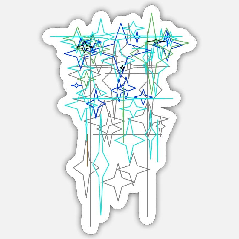 Futurism Structure - Sticker size S (10 x 10 cm) - white matte