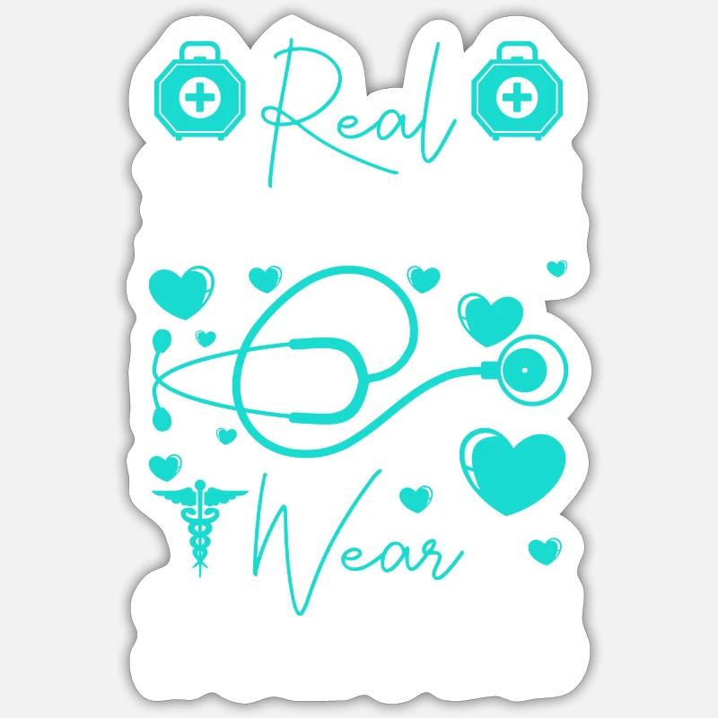 Arzt Studium Notfall Wunde - Sticker Größe S (10 x 10 cm) - Mattweiß