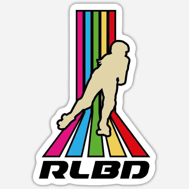 Rollerblade rainbow stripes Sticker Größe S (10 x 10 cm)