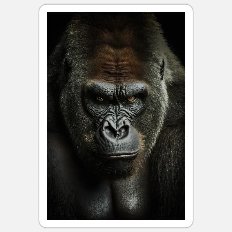 Gorilla Monkey Cool Sticker size S (10 x 10 cm)