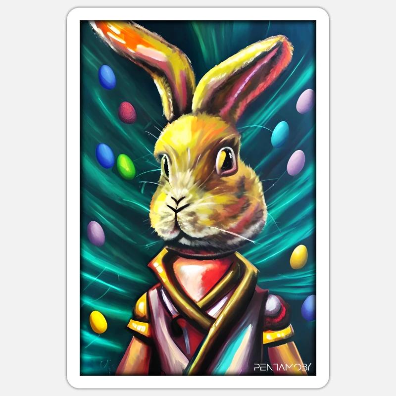 Easter Easter Cyber Future Sci-Fi Animal Sticker size S (10 x 10 cm)
