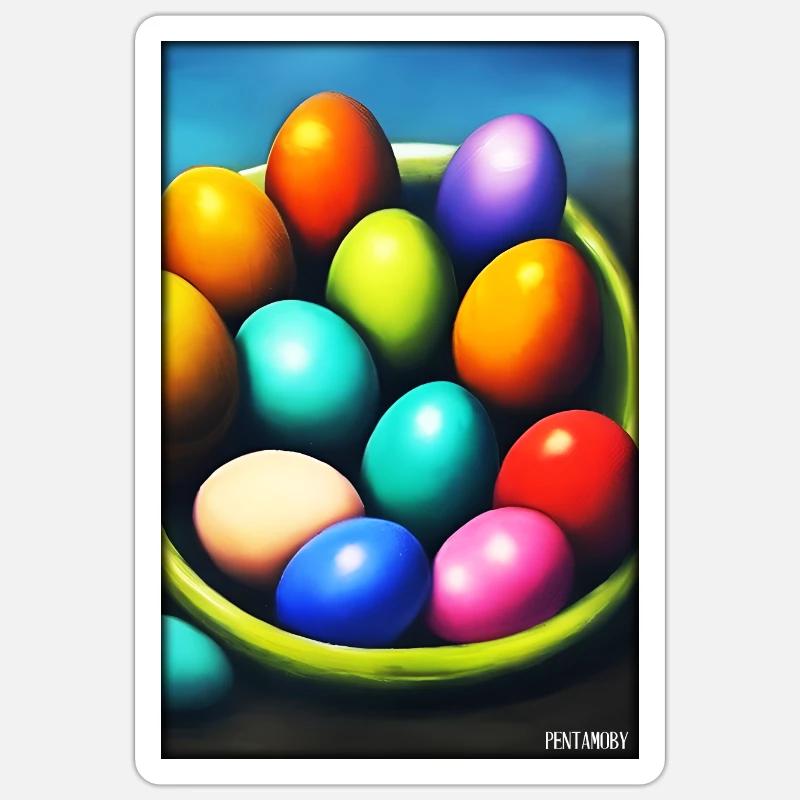 Easter Egg Easter Colorful Eggs Holiday Sticker size S (10 x 10 cm)