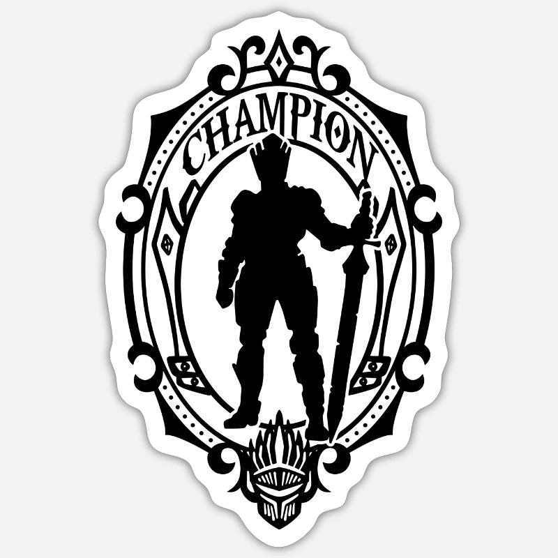Champion - Sticker size S (10 x 10 cm) - white matte