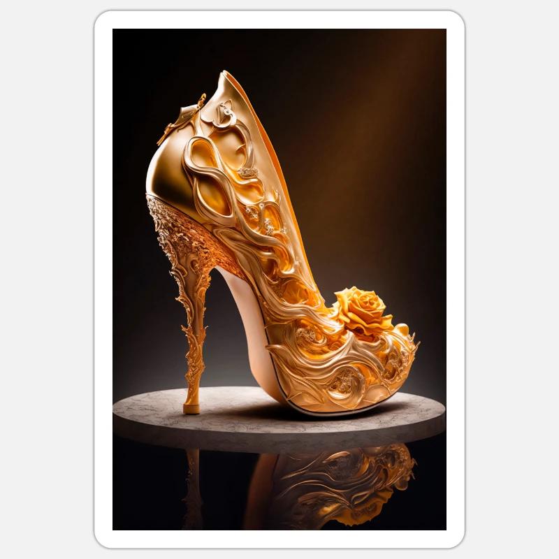 Belle´s High Heels? - Sticker Größe S (10 x 10 cm) - Mattweiß