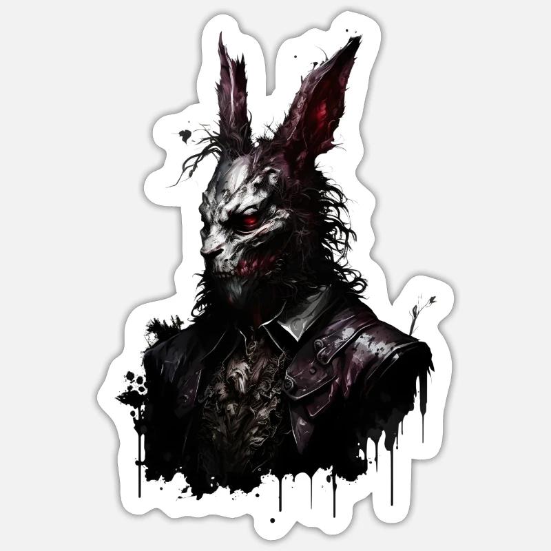 Undead Easter with suit Sticker size S (10 x 10 cm)