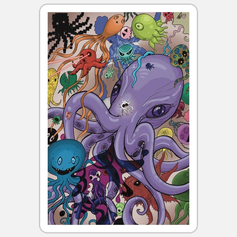 The Attack - Sticker Größe S (10 x 10 cm) - Mattweiß
