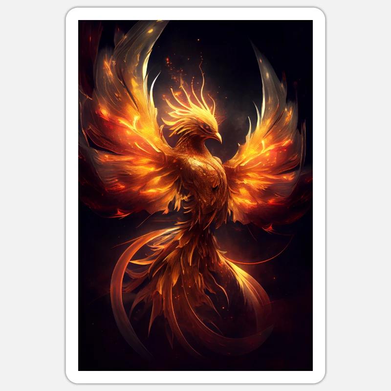 Phoenix 02 Sticker taille S (10 x 10 cm)