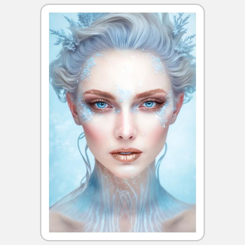 Ice Queen 1 - Sticker Größe S (10 x 10 cm) - Mattweiß