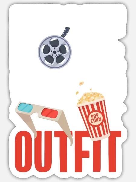 Filmstar Hollywood - Sticker Größe S (10 x 10 cm) - Mattweiß