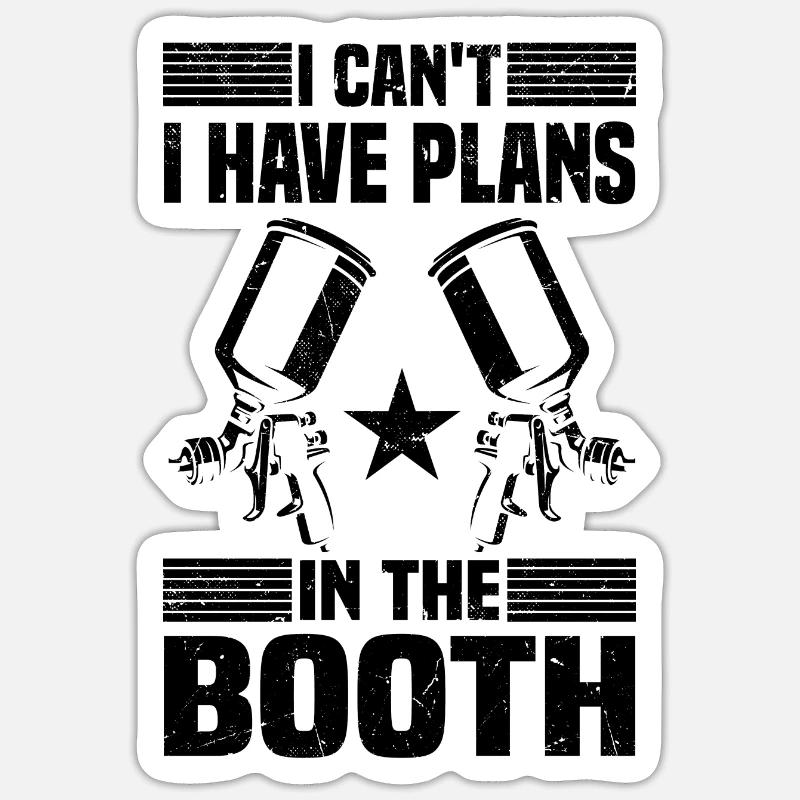 Car painter - Sticker size S (10 x 10 cm) - white matte