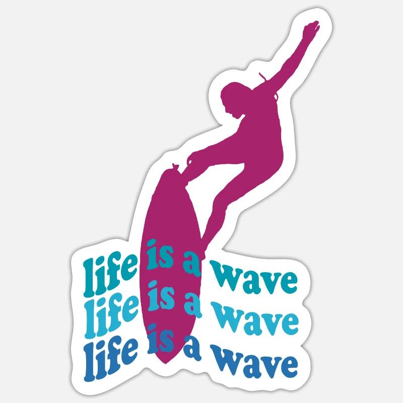 wave Sticker Größe S (10 x 10 cm)