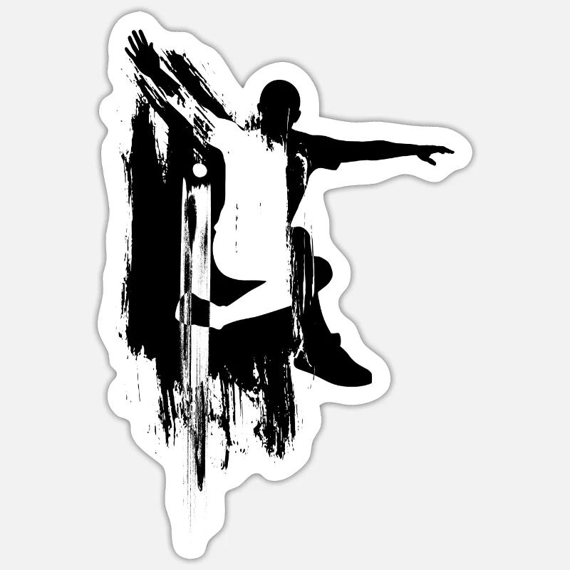 Footbag Hacky Sack Noir - Sticker taille S (10 x 10 cm) - blanc mat