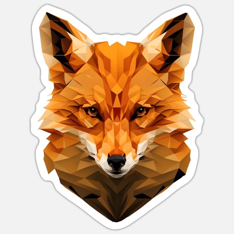 Fox Head - Sticker size S (10 x 10 cm) - white matte