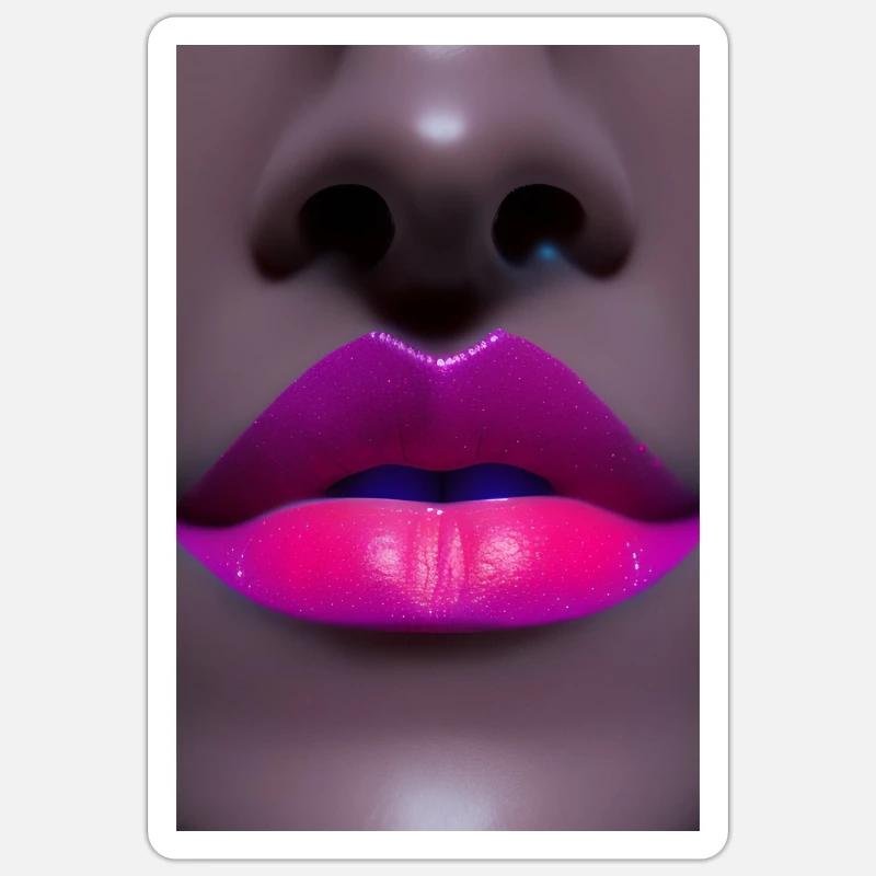 Bacio Bocca Sticker formato S (10 x 10 cm)