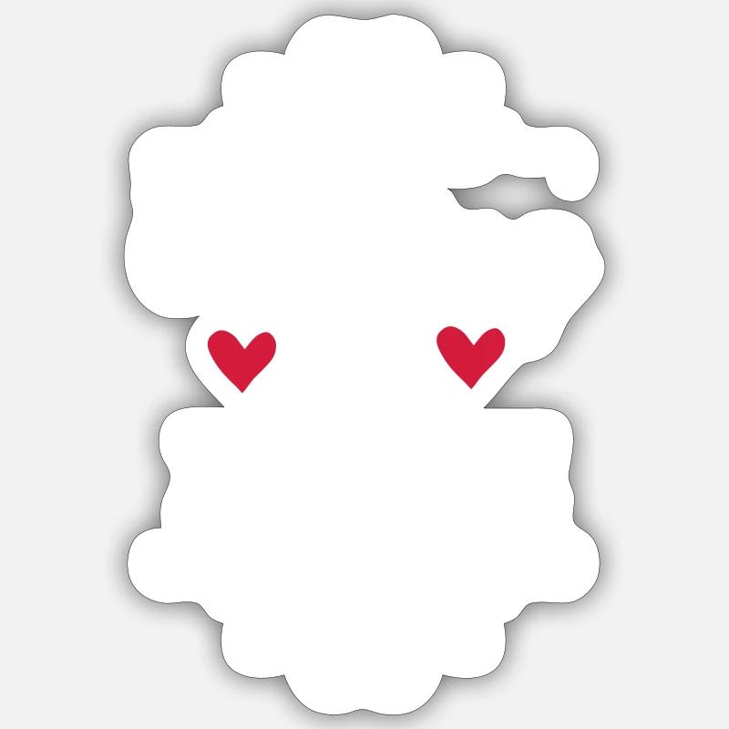 Cuisiner, c’est l’amour - Sticker taille S (10 x 10 cm) - blanc mat