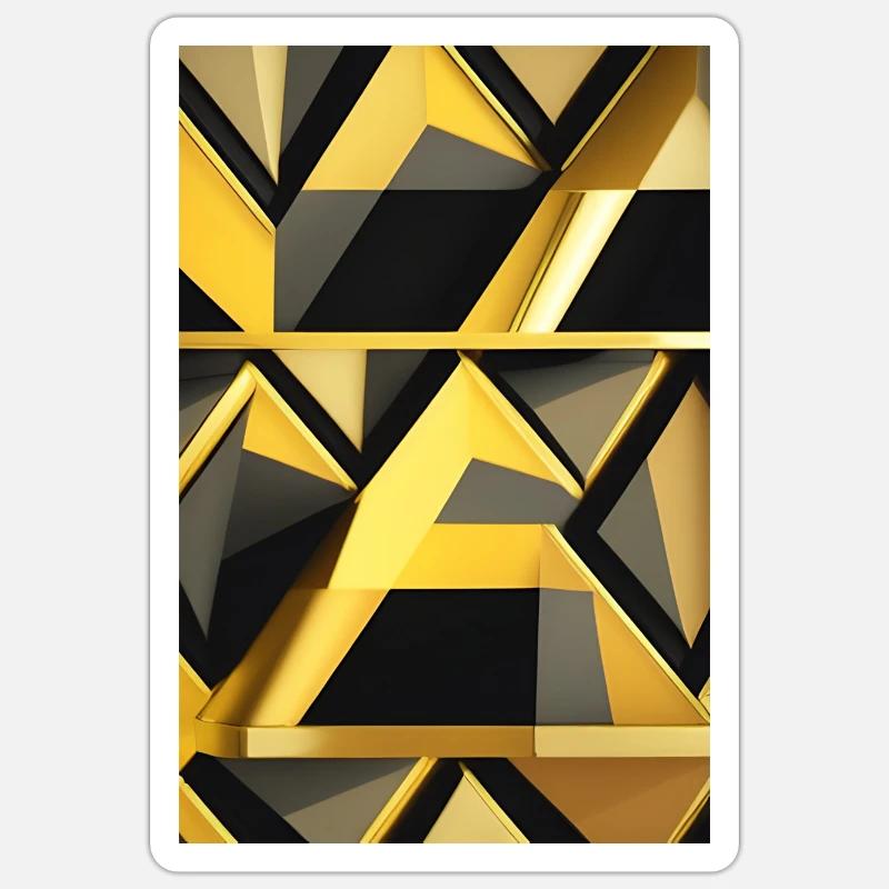 Golden Pattern - Sticker size S (10 x 10 cm) - white matte