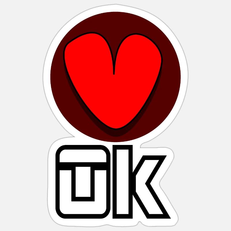 Ok - Sticker taille S (10 x 10 cm) - blanc mat