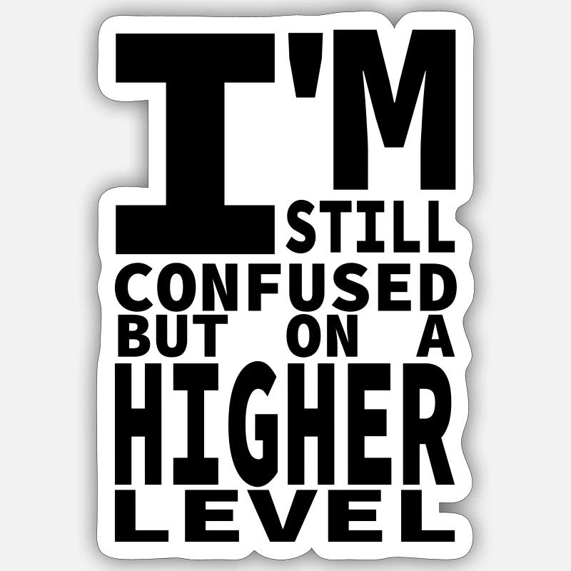 Still confused - Sticker Größe S (10 x 10 cm) - Mattweiß