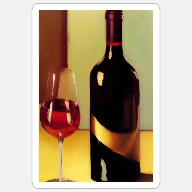 Wein Trinker Sticker Größe S (10 x 10 cm)